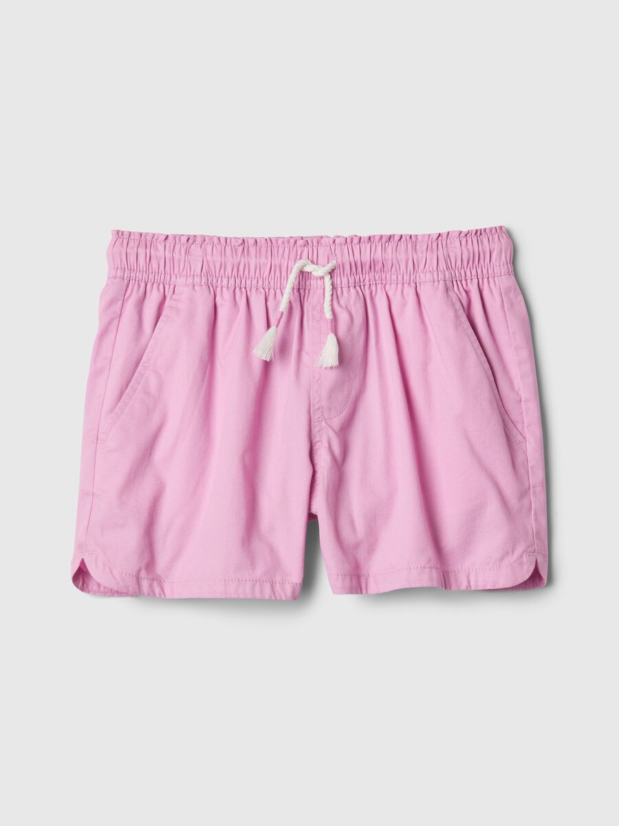 Shorts con coulisse e nappine Bambina_2