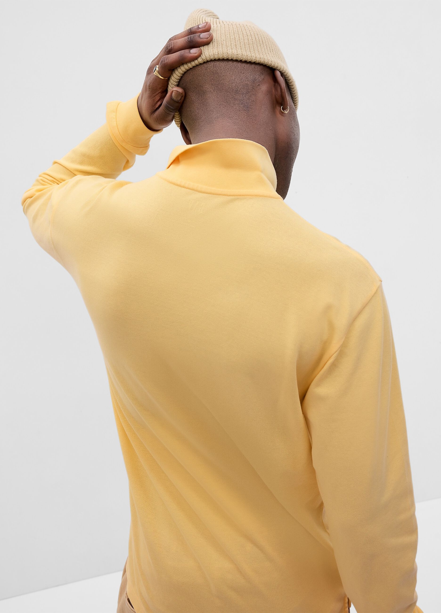 Long-sleeve polo shirt in cotton pique_1