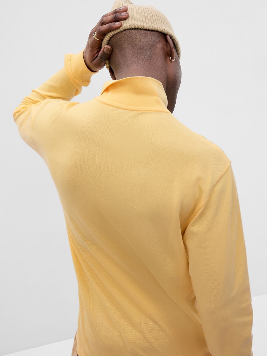 Long-sleeve polo shirt in cotton pique Man_1