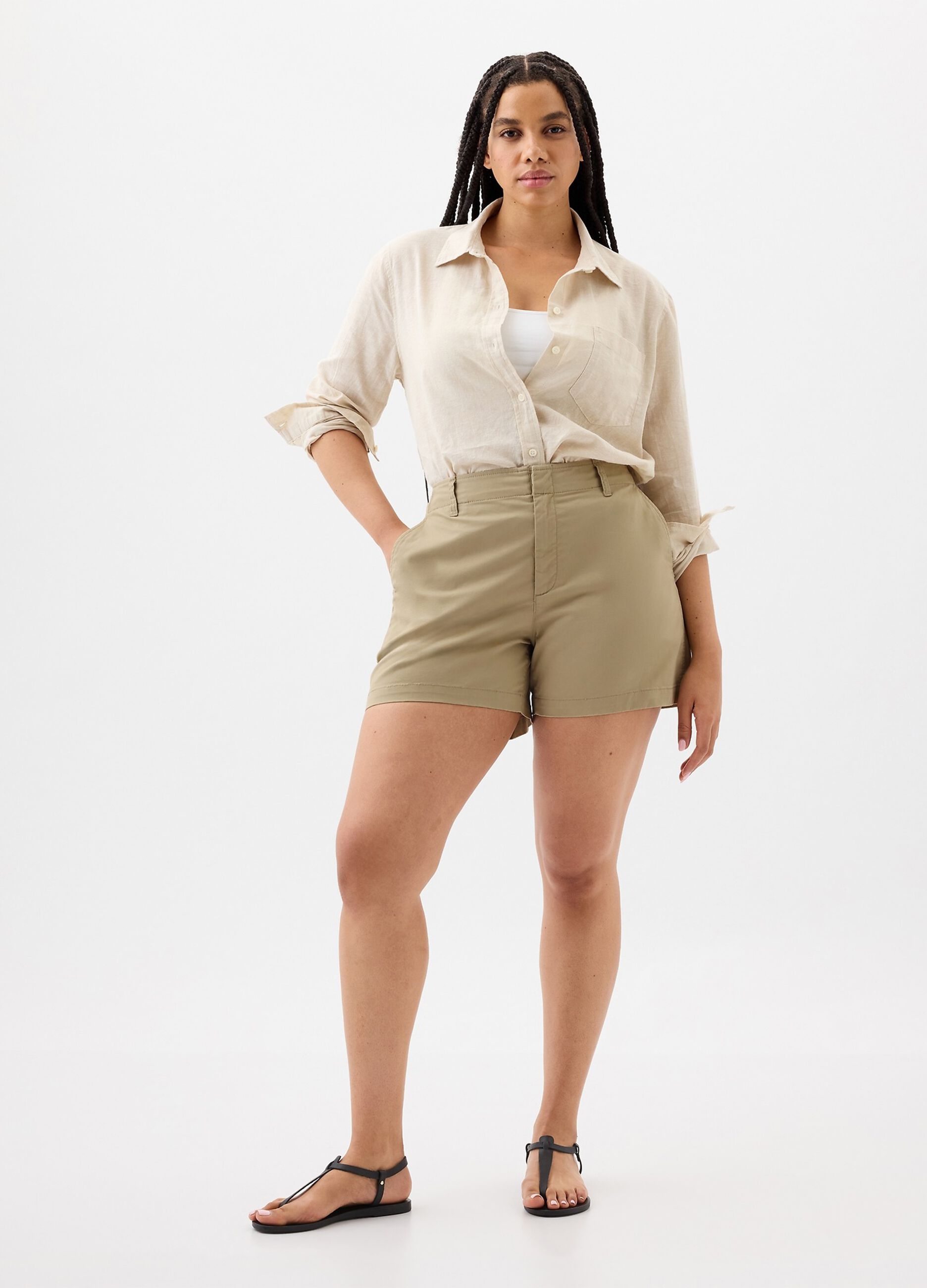 Shorts chino in cotone stretch_2