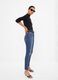 Jeans skinny fit a vita alta con abrasioni_0