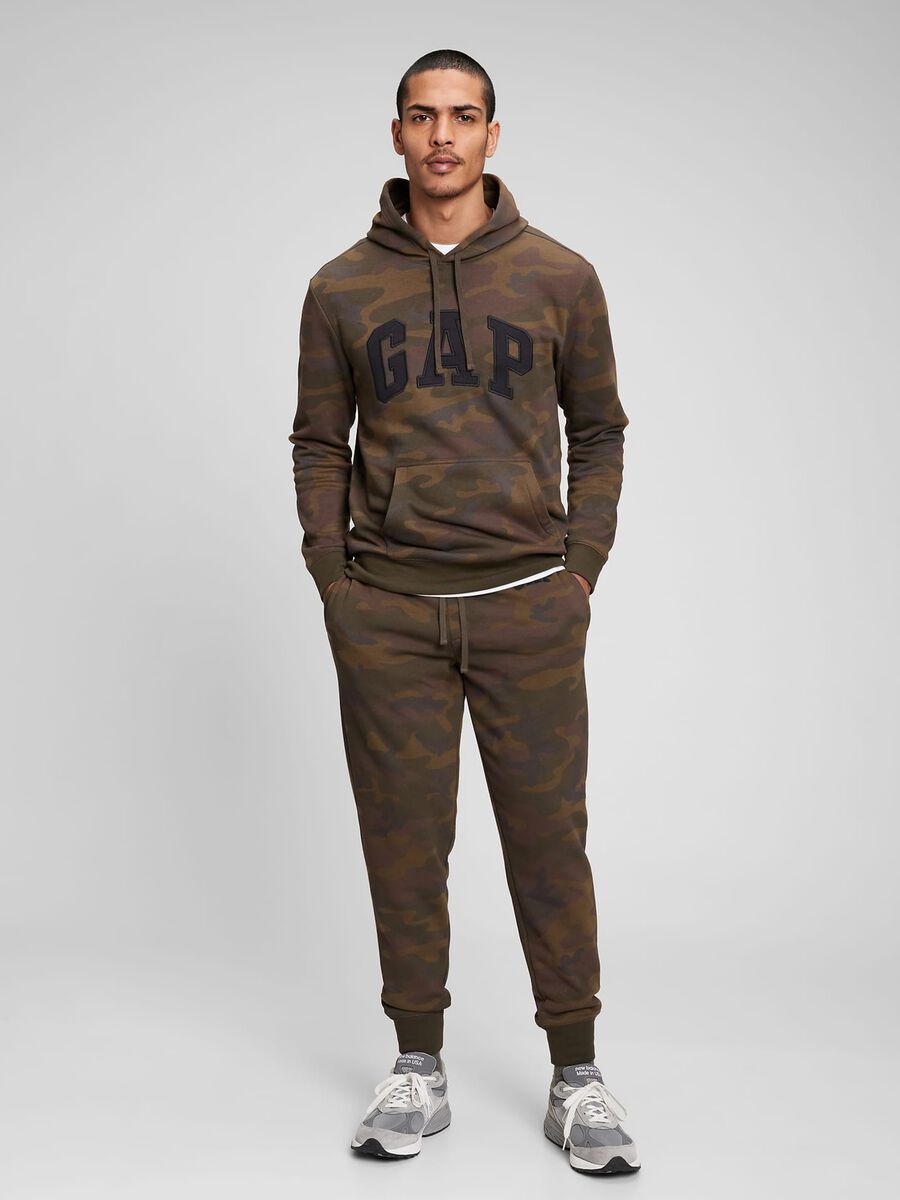 Camouflage sweatshirt with embroidered logo Man_0