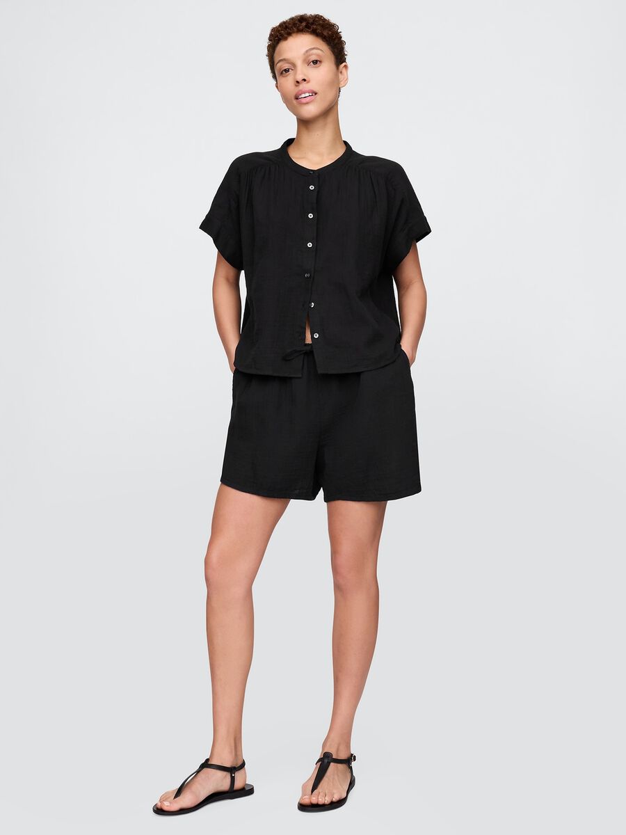 Shorts neri in puro cotone Gap Donna_0