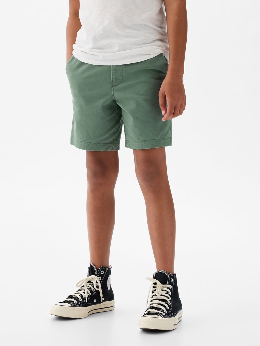 Bermuda in twill con coulisse Bambino_1