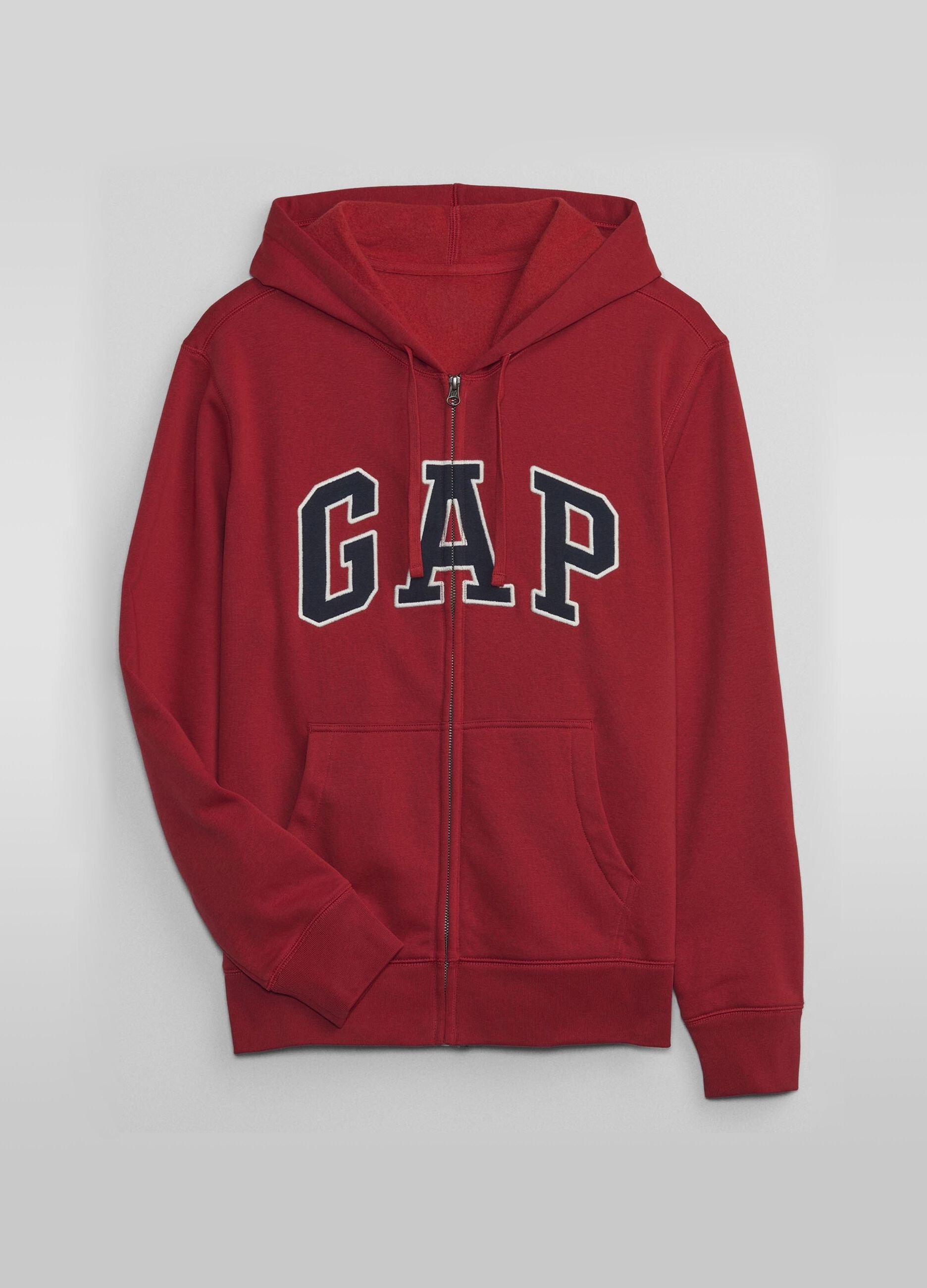 Full-zip sweatshirt with hood and logo embroidery_2