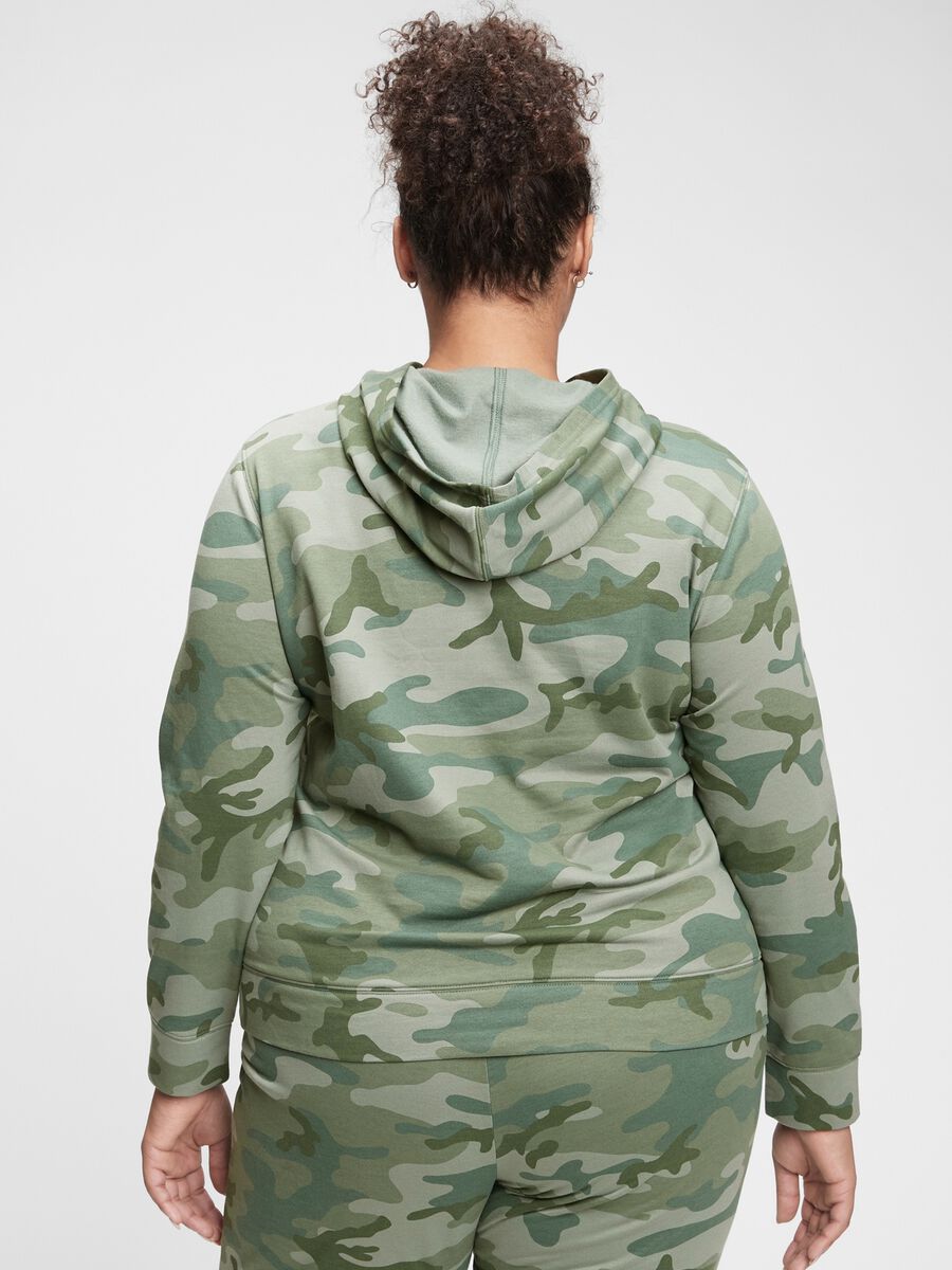 Camo hoodie with embroidered logo Woman_3
