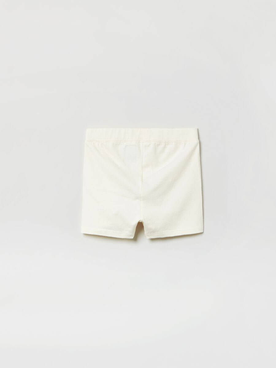 Solid colour shorts in organic cotton Newborn Boy_1