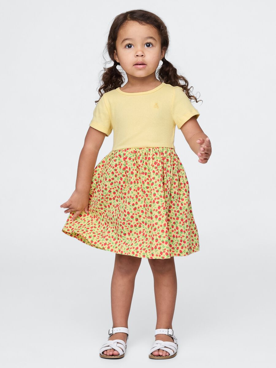 Yellow floral summer dress for girls Baby Girl_0