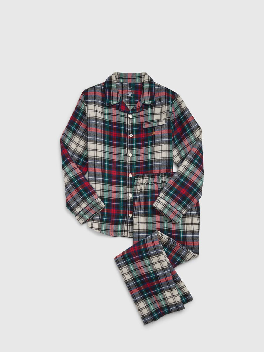 Long pyjamas in tartan flannel Boy_0