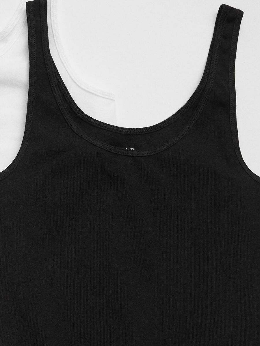 Bipack tank top in cotone stretch Donna_5