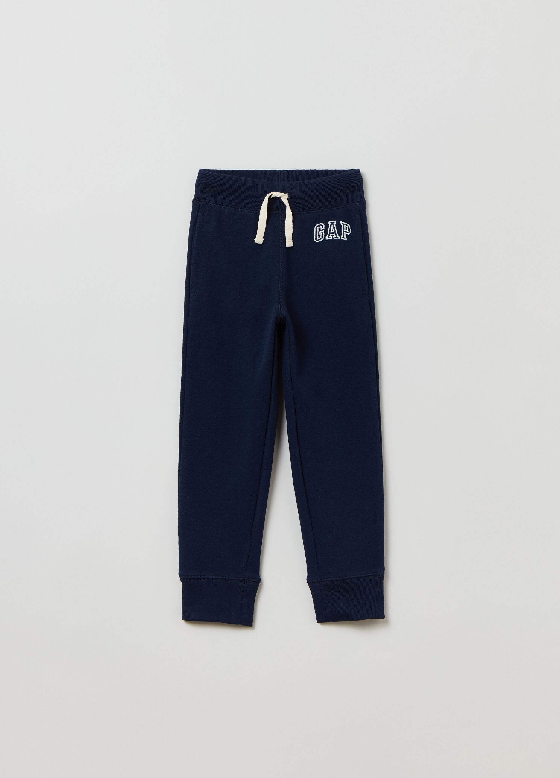 Plush joggers with logo embroidery
