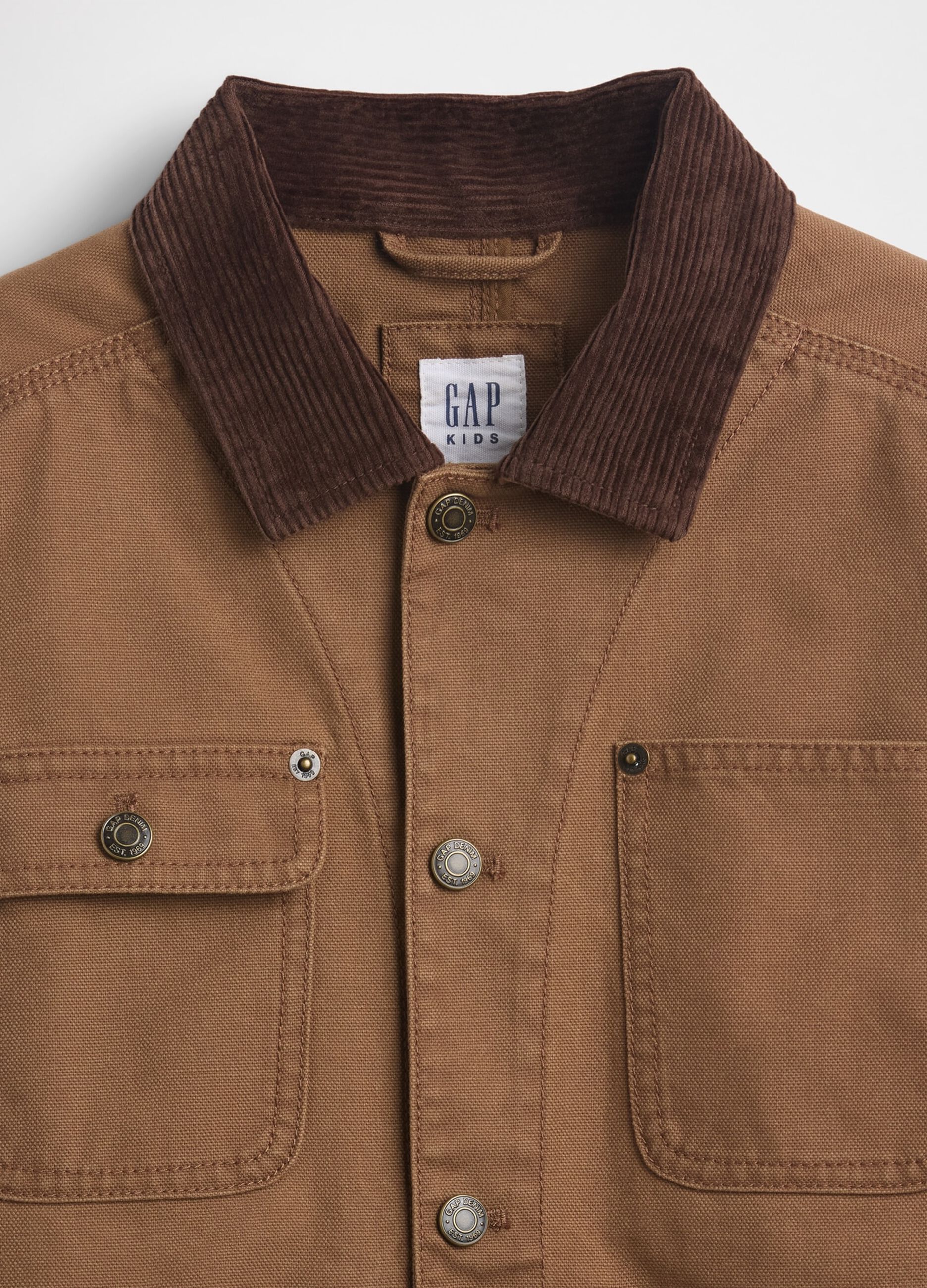 Brown Cotton Jacket for Boys_4