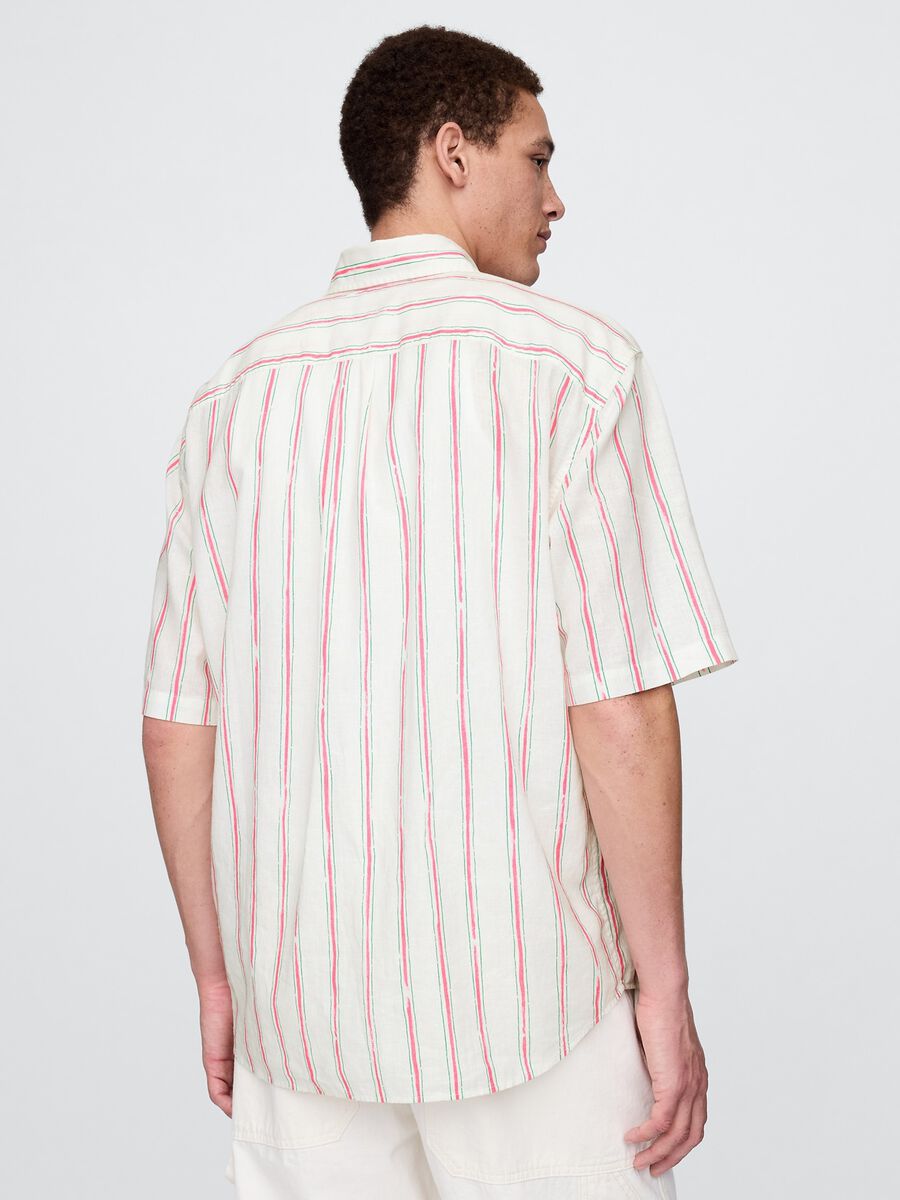Camicia a righe in cotone Uomo_2