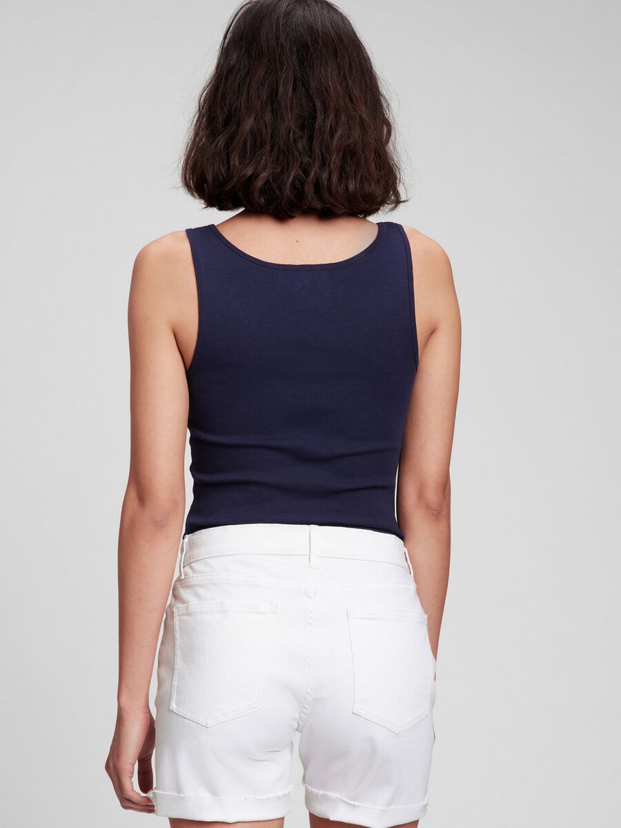Bipack tank top a costine stampa logo Donna_2