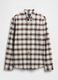 Camicia marrone a quadri elasticizzata_4
