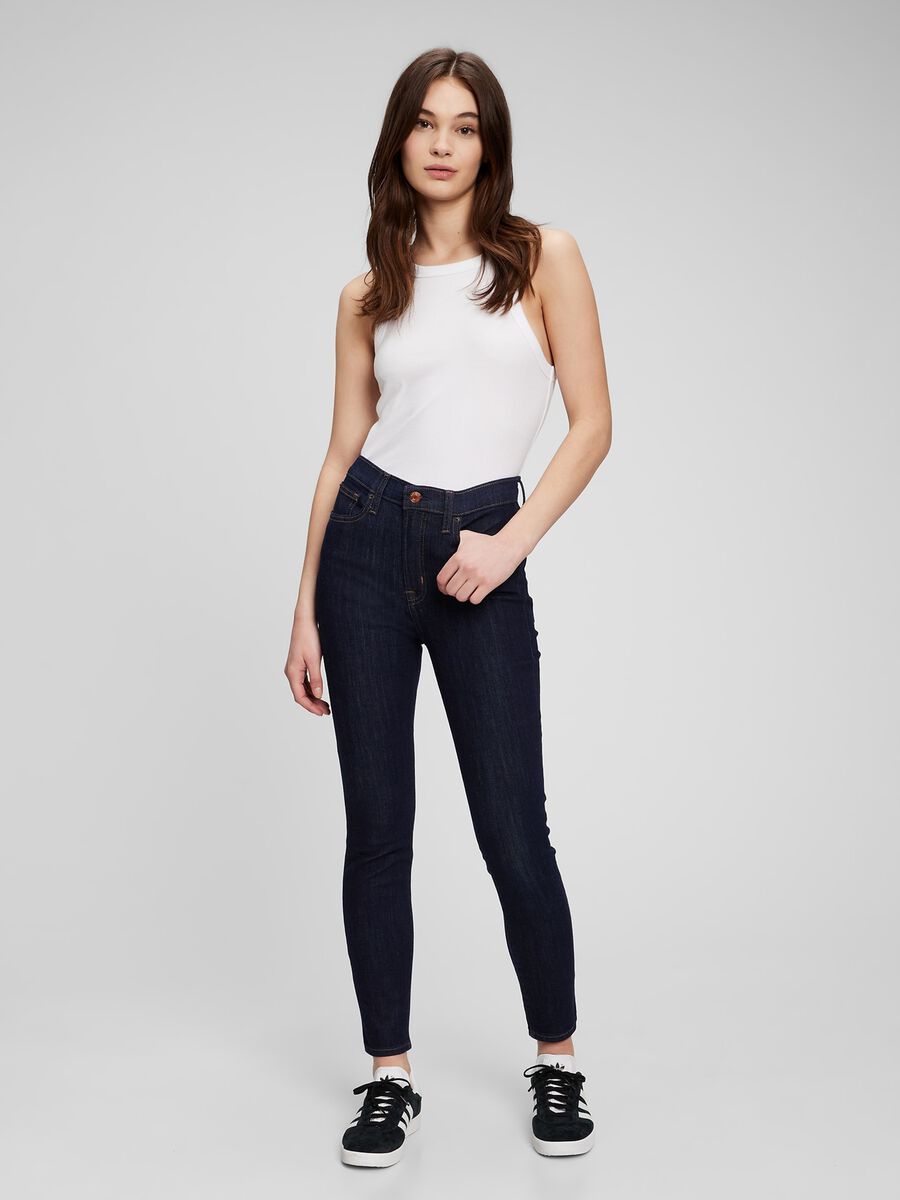 Jeans skinny fit a vita alta Donna_0