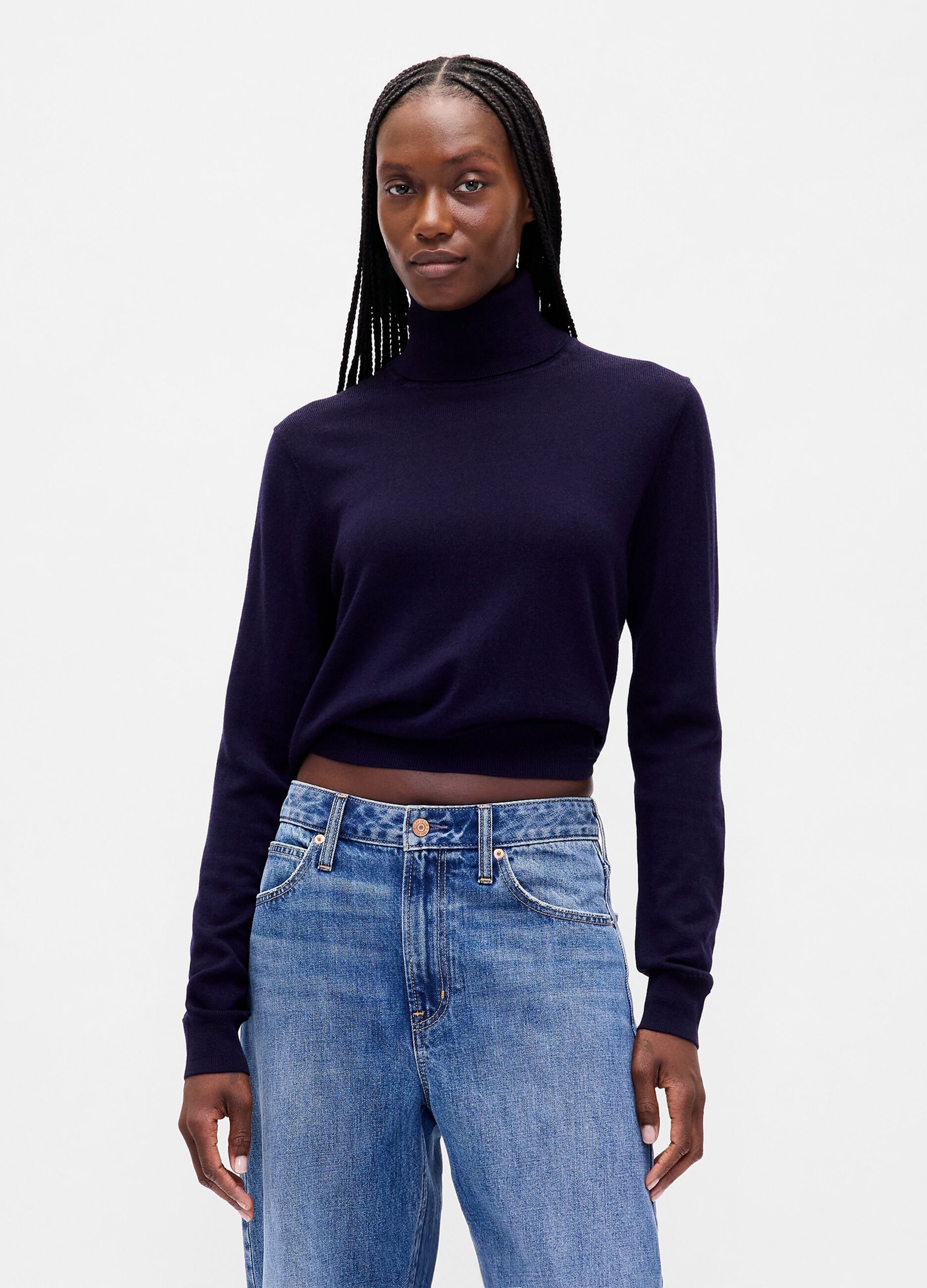 Pullover blu in lana