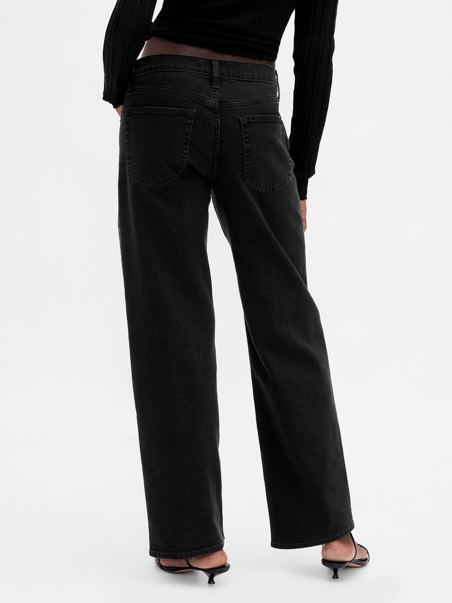 Pantaloni in denim nero elasticizzato Donna_2