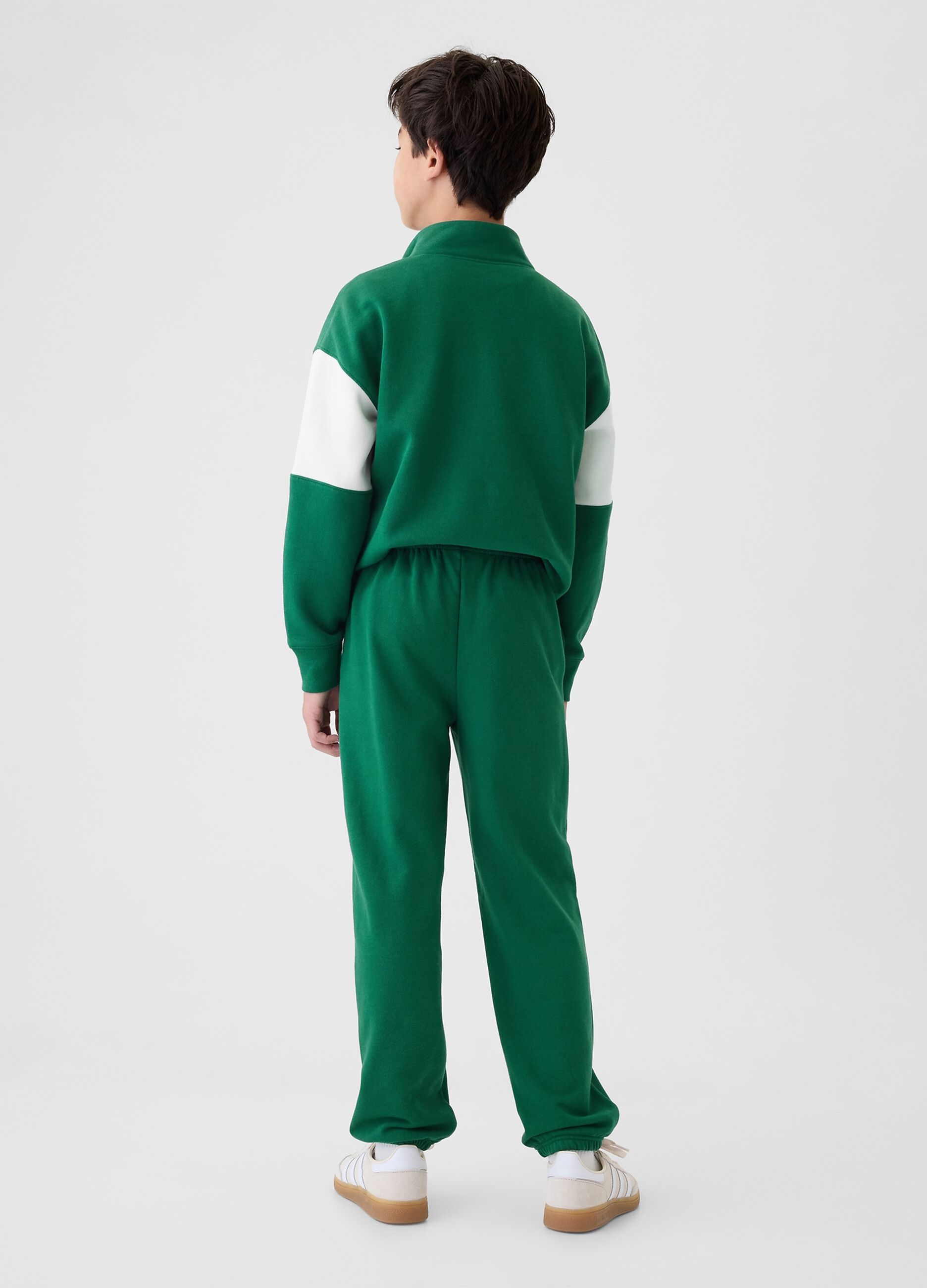 Jogger slim fit con coulisse e ricamo logo_2