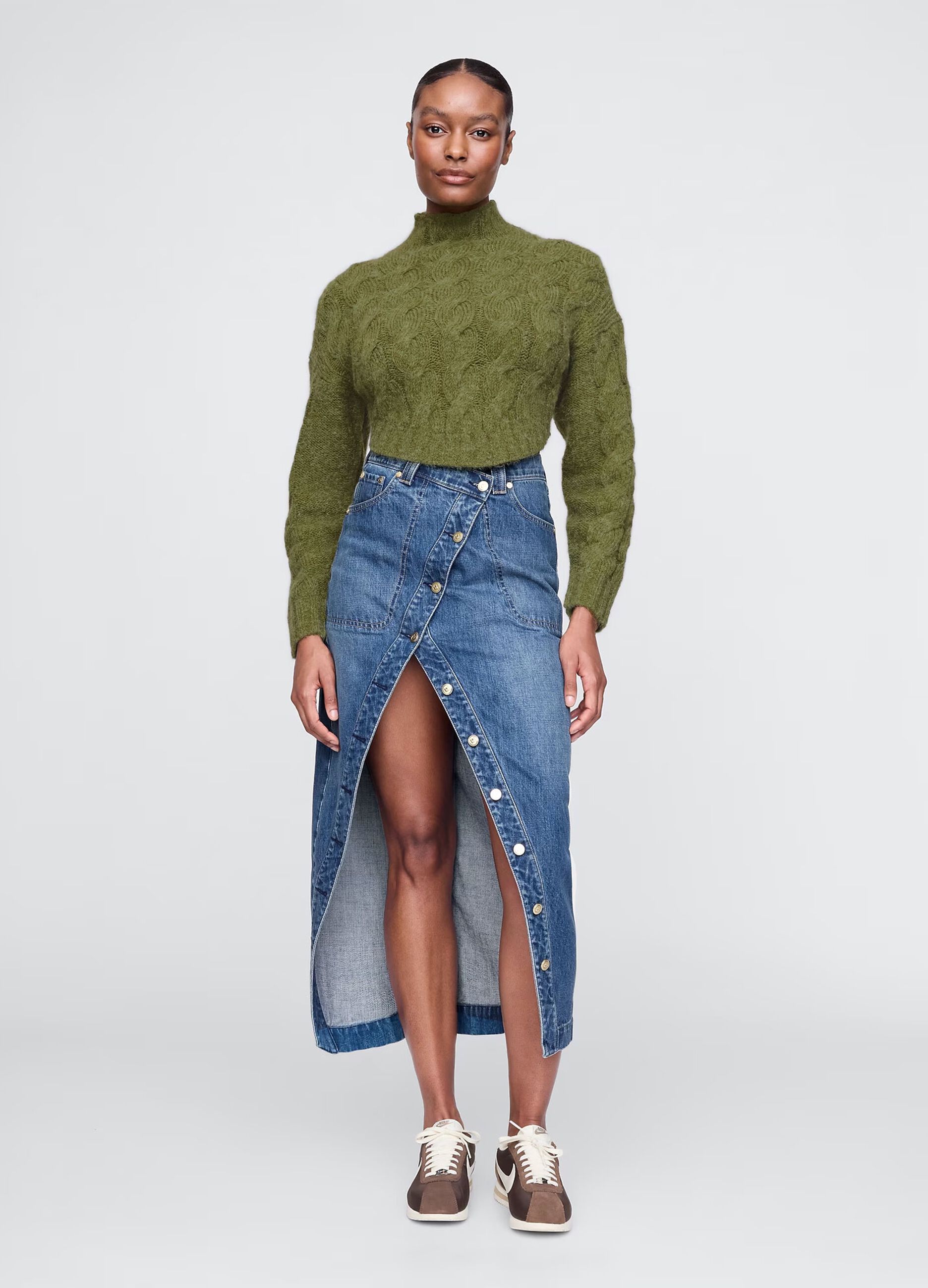 GAP x CULT GAIA Pullover crop a trecce_1