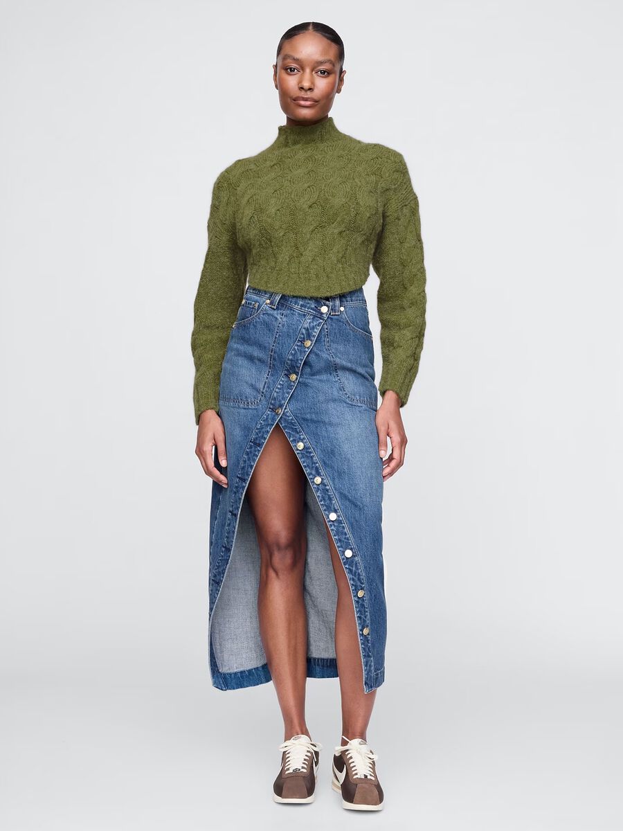 GAP x CULT GAIA Pullover crop a trecce Donna_1