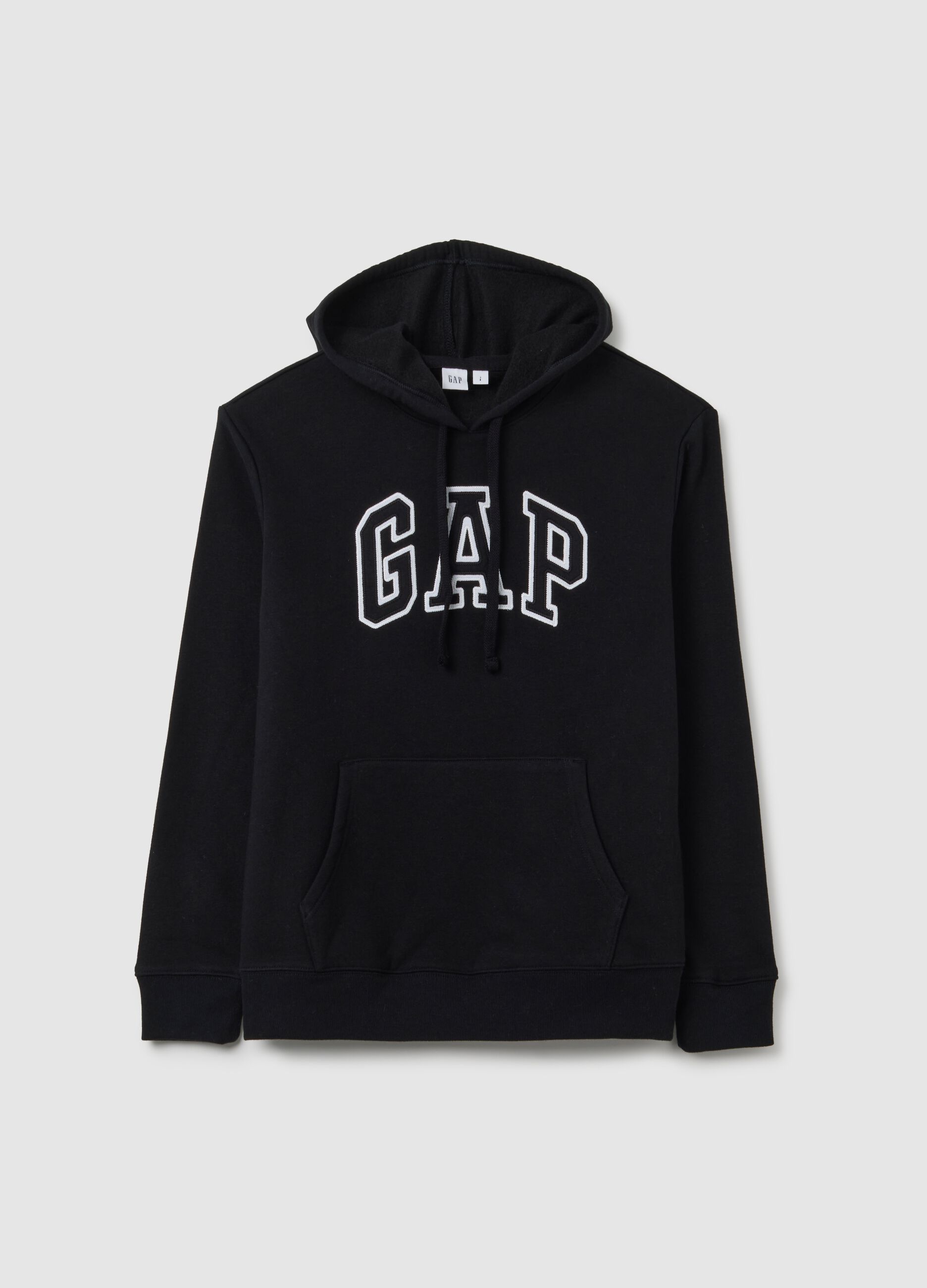 Sweatshirt with hood and logo embroidery