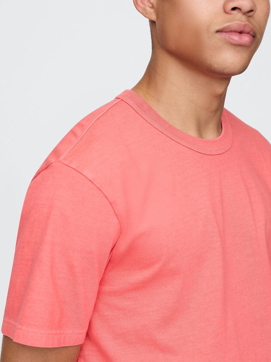 Pink Cotton Gap T-Shirt Man_3