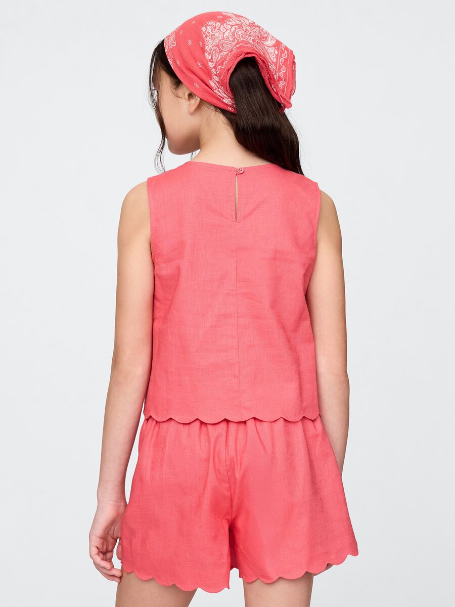 Top senza maniche rosa con bordo smerlato Girl_2
