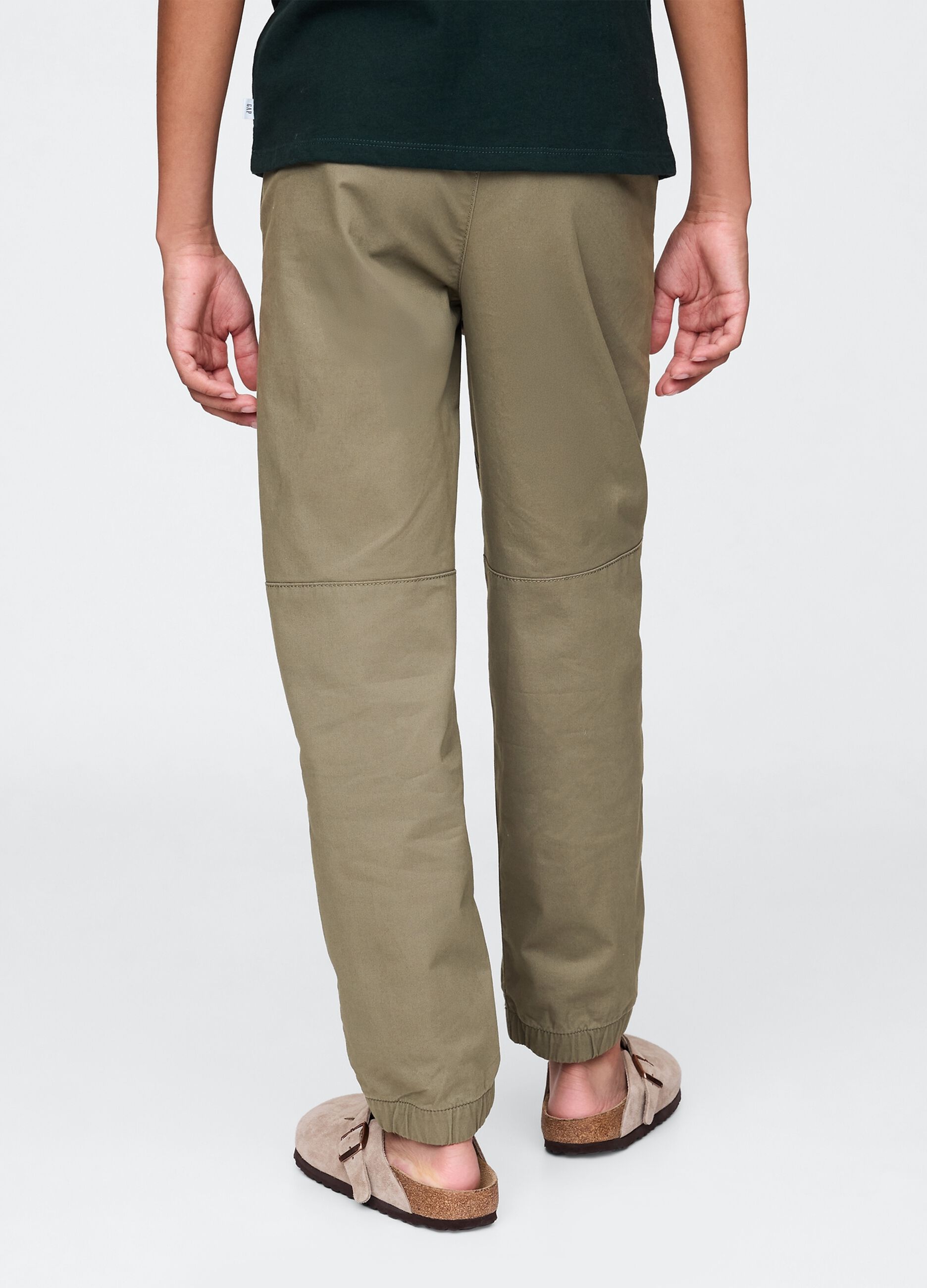 Pantaloni beige elasticizzati per bambino_2