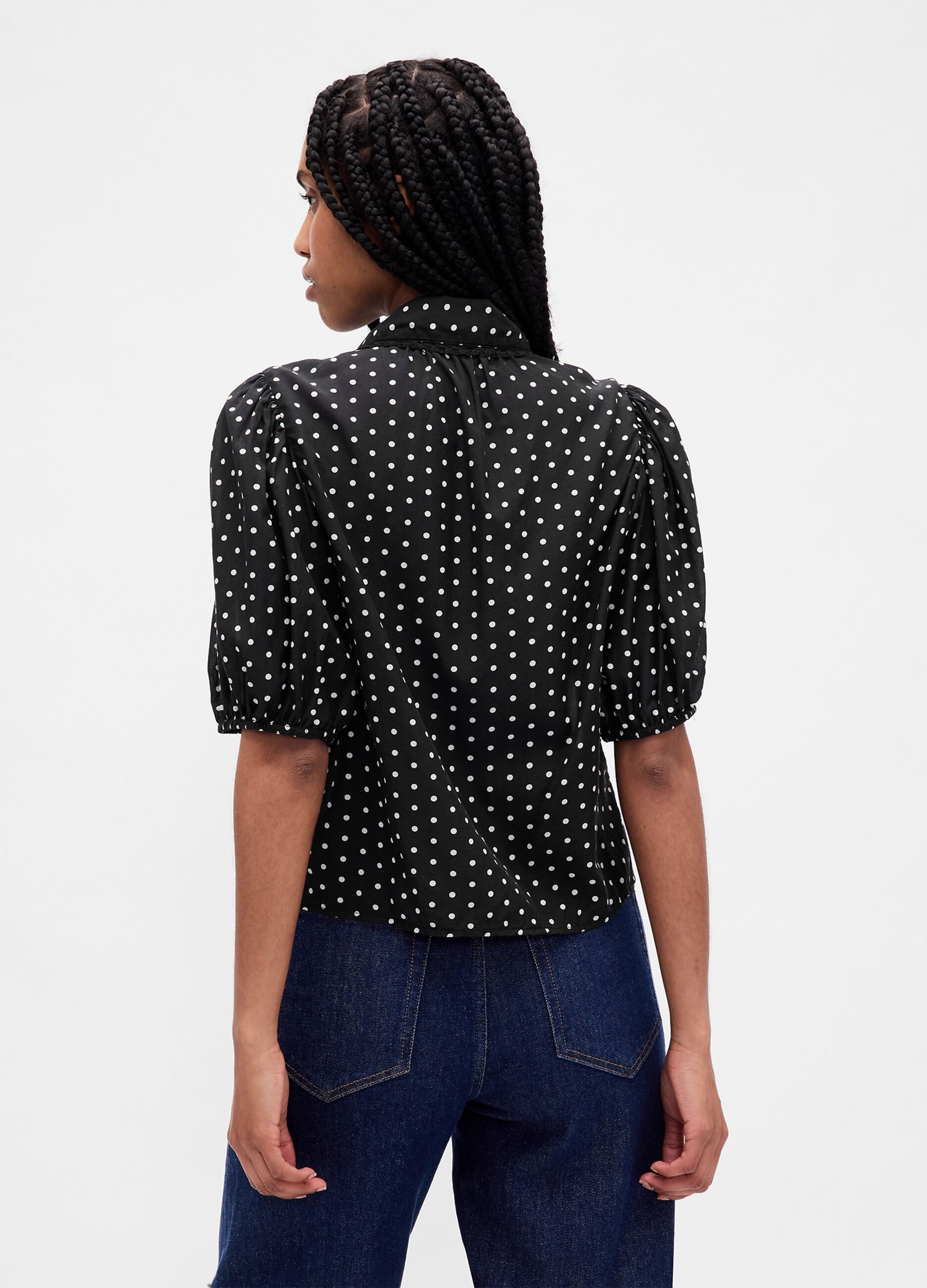 Camicia nera a pois_2