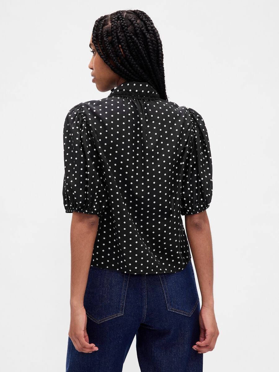 Camicia nera a pois Donna_2