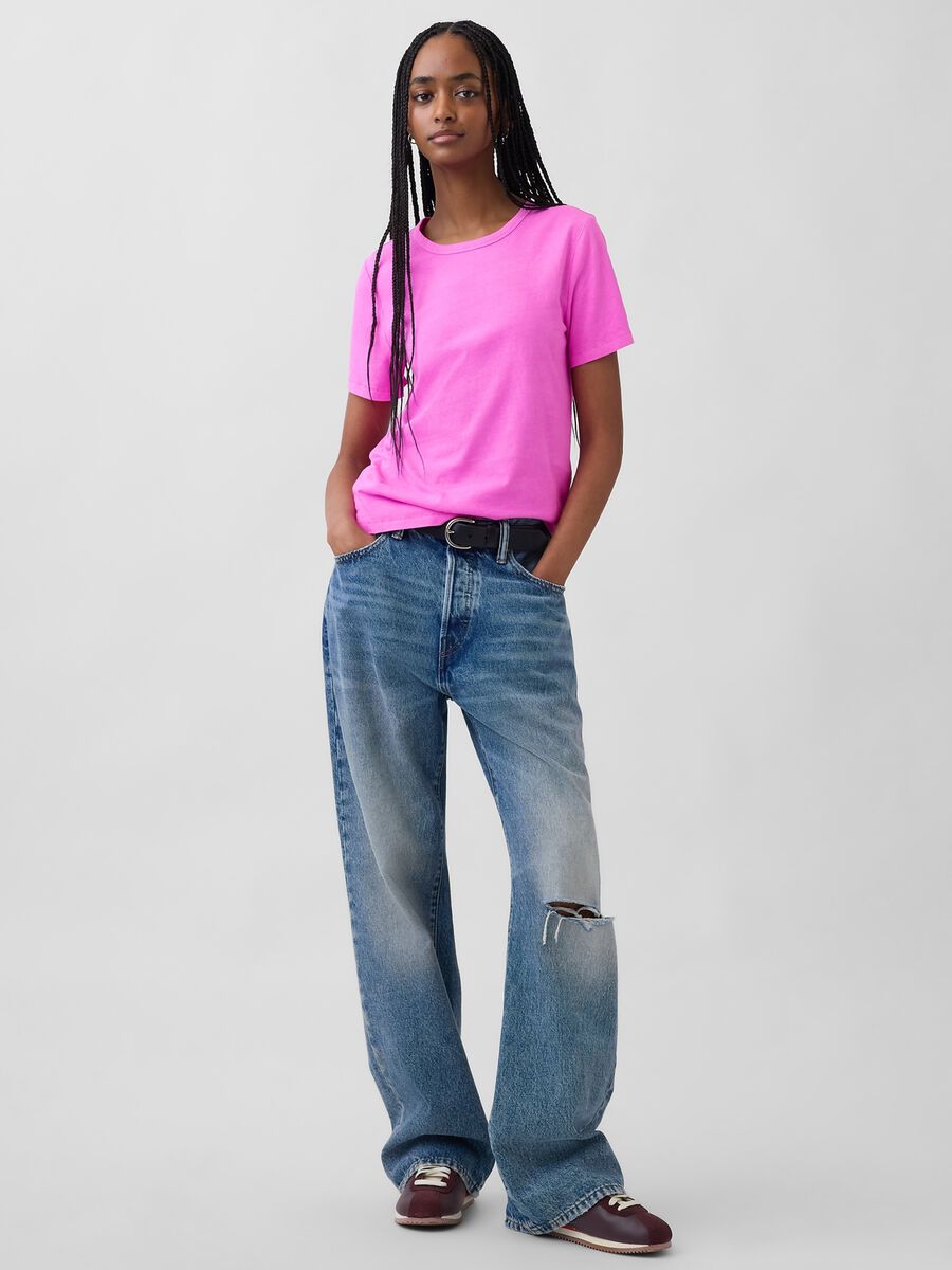 Pink pure cotton regular fit T-shirt Woman_1