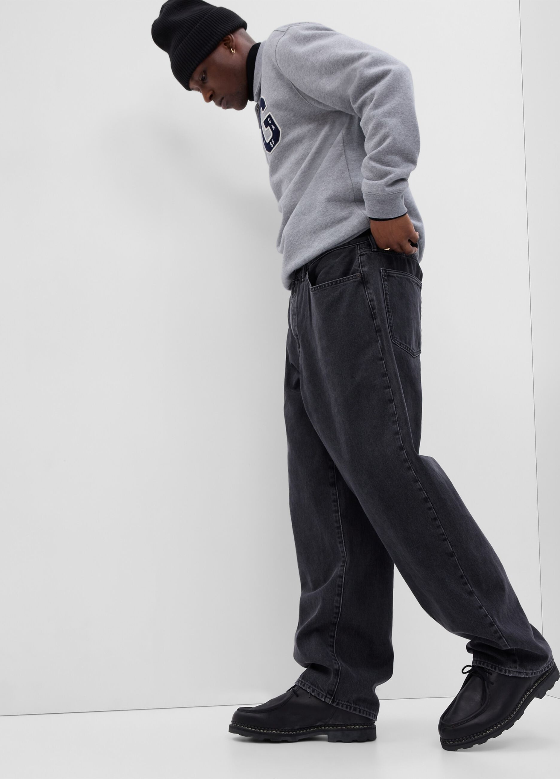 Jeans baggy fit a vita media