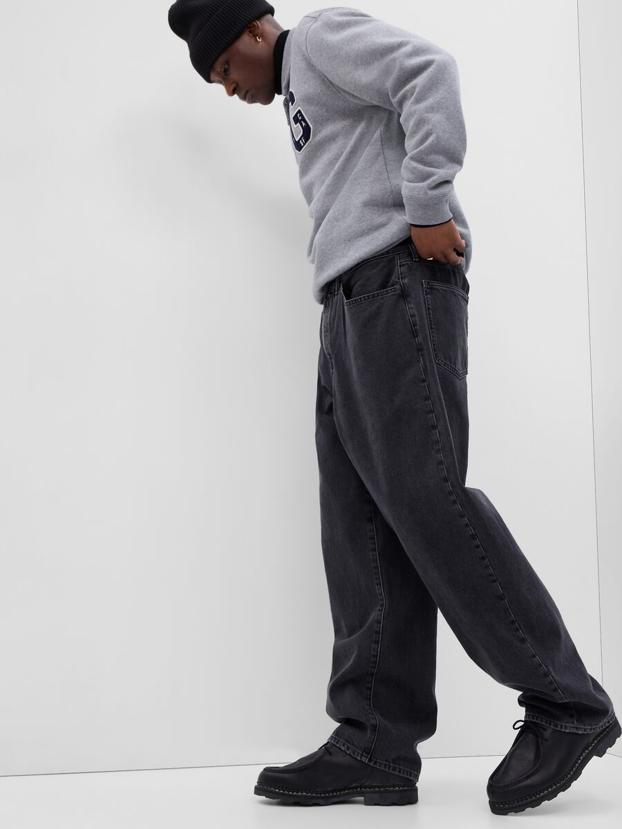 Jeans baggy fit a vita media Uomo_0