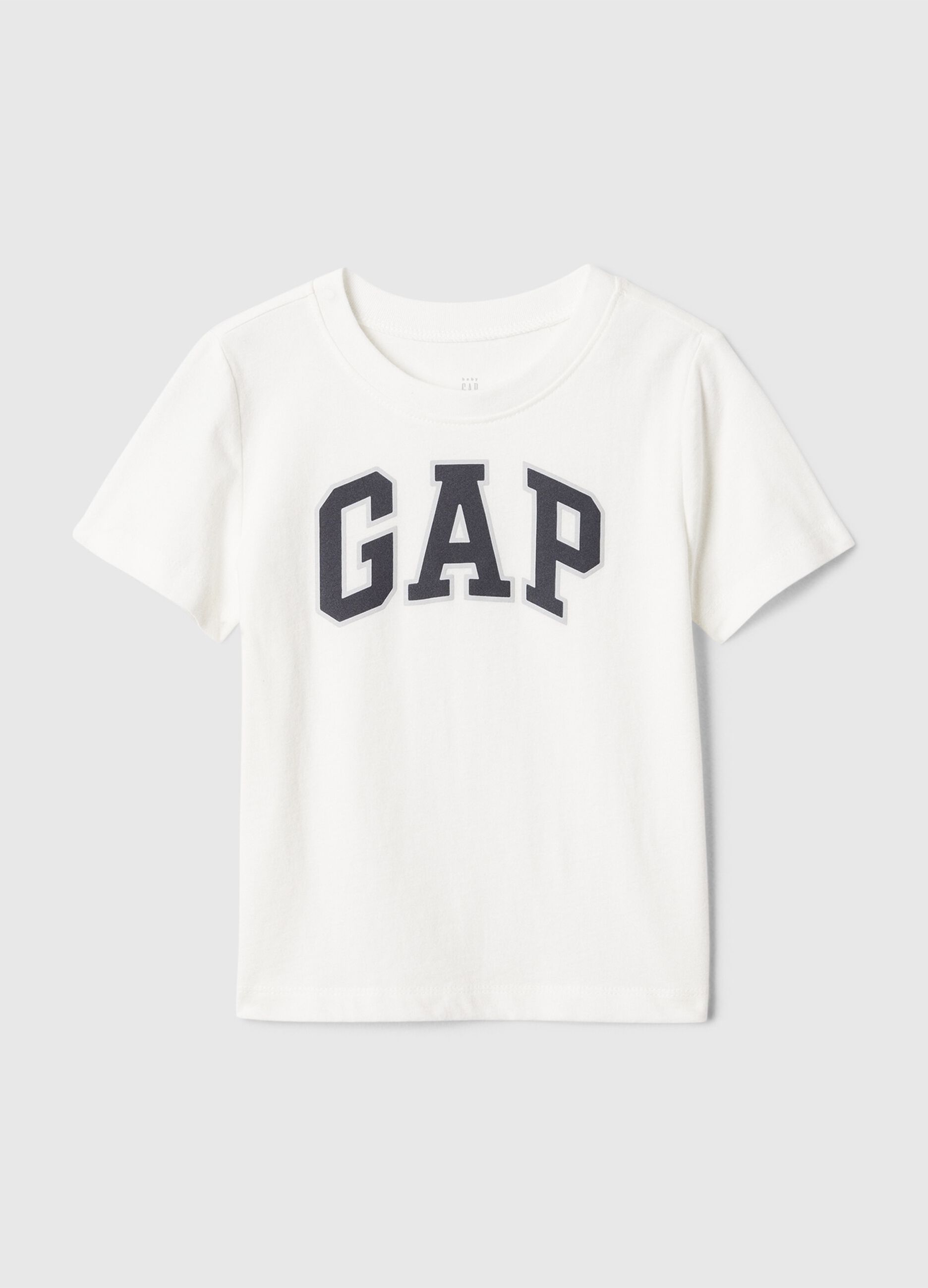 T-shirt a maniche corte bianca con logo GAP