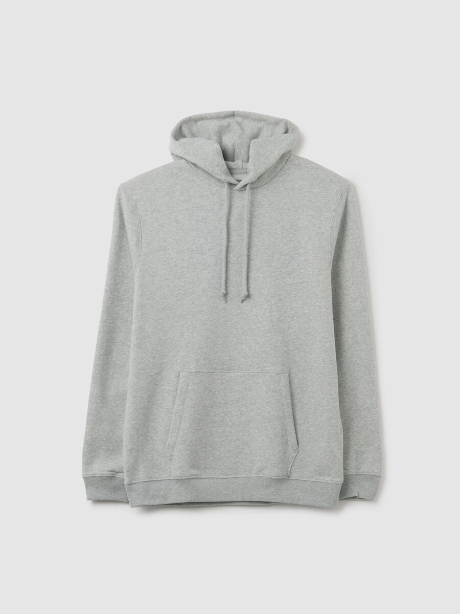Mélange sweatshirt with hood Man_1