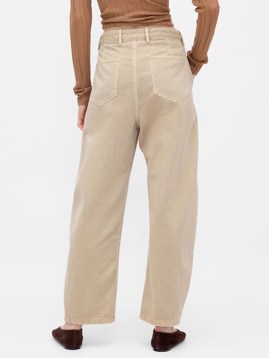 Beige Cotton Trousers Woman_2