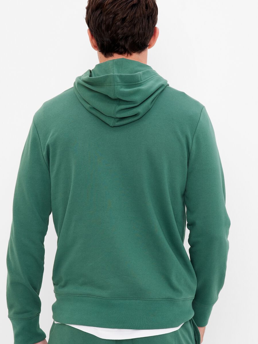 Sweatshirt with hood and logo embroidery Man_1