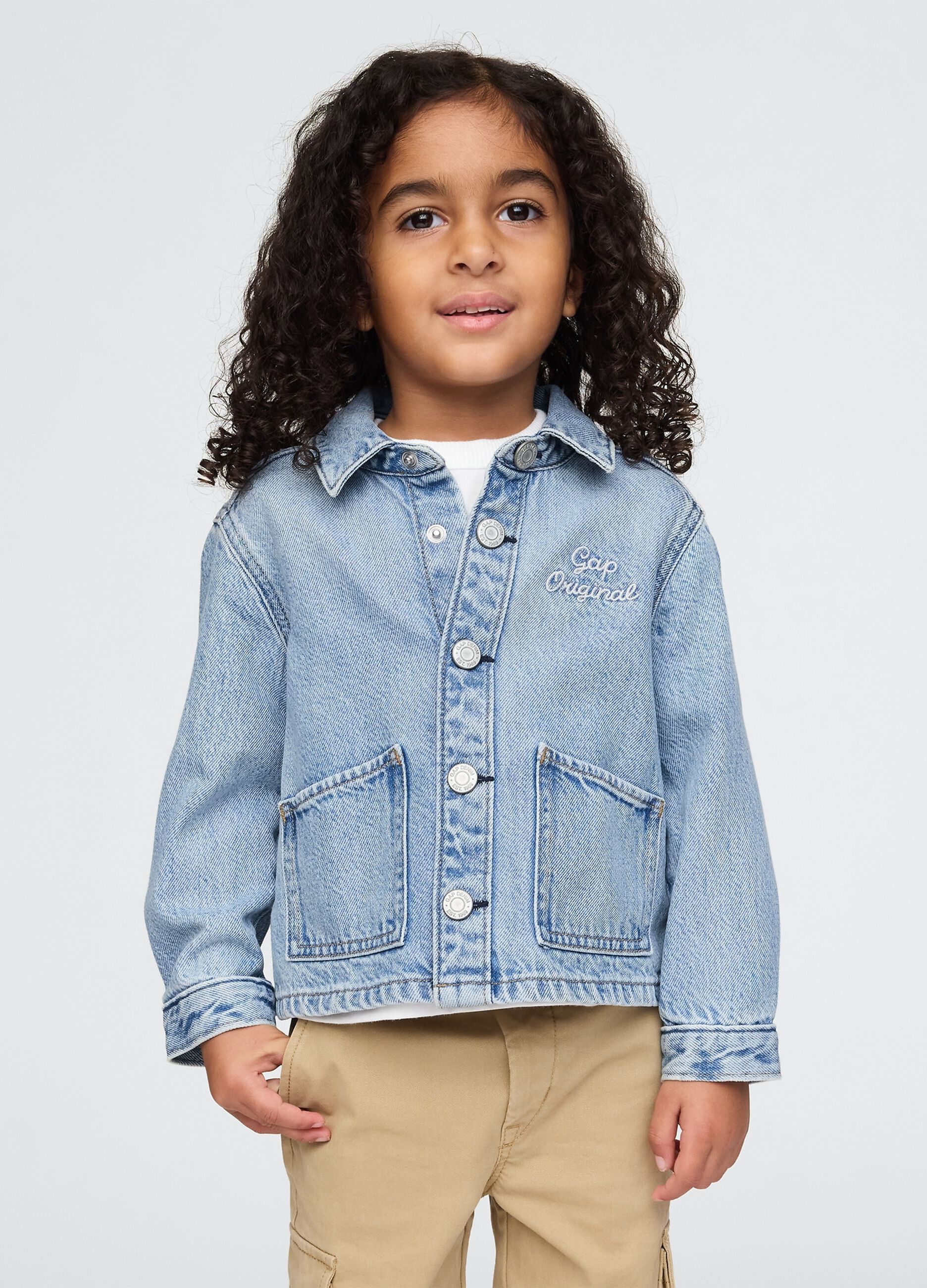 Giacca denim con logo ricamato per bimbi GAP