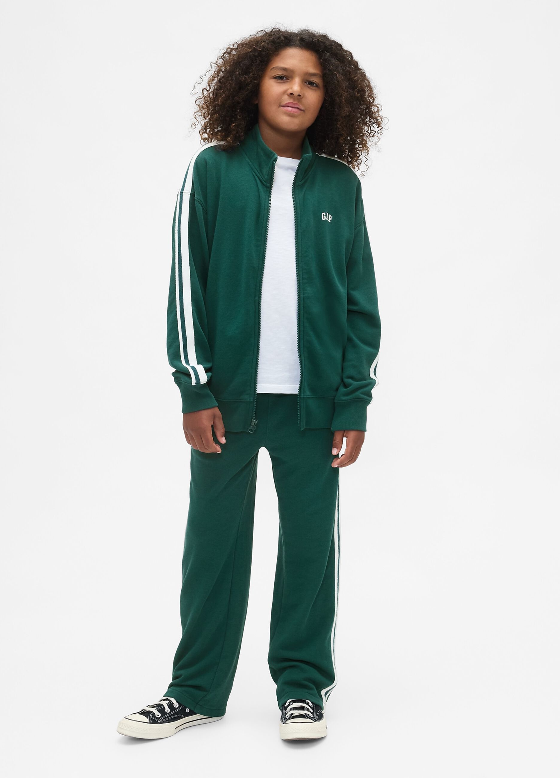 Felpa verde in misto cotone_1