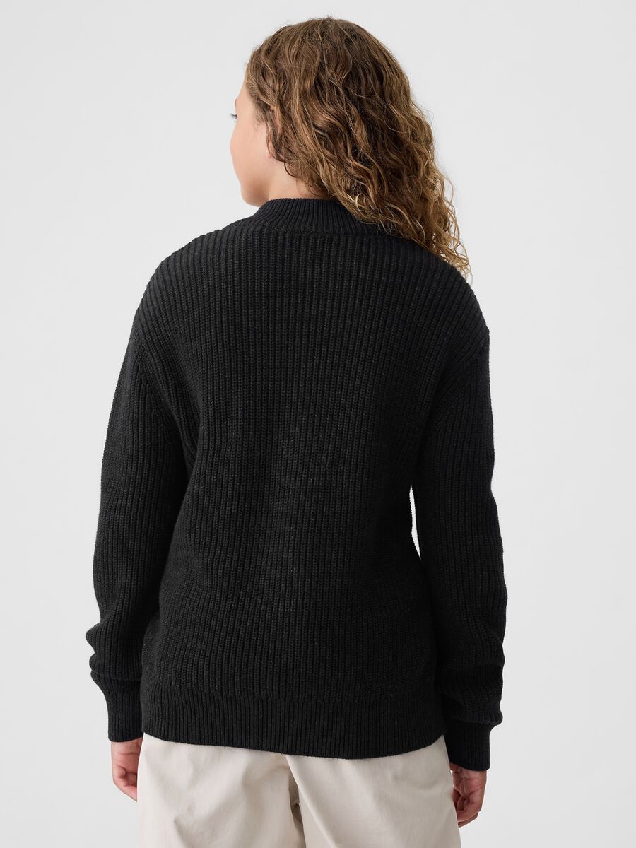 Pullover mock neck con mezza zip Bambino_2