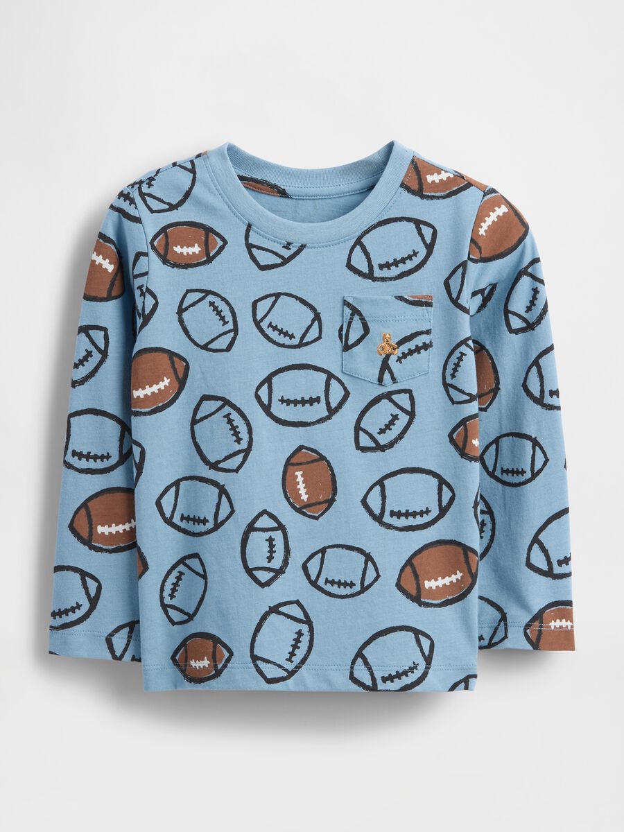 Blue long-sleeve cotton t-shirt Boy_0