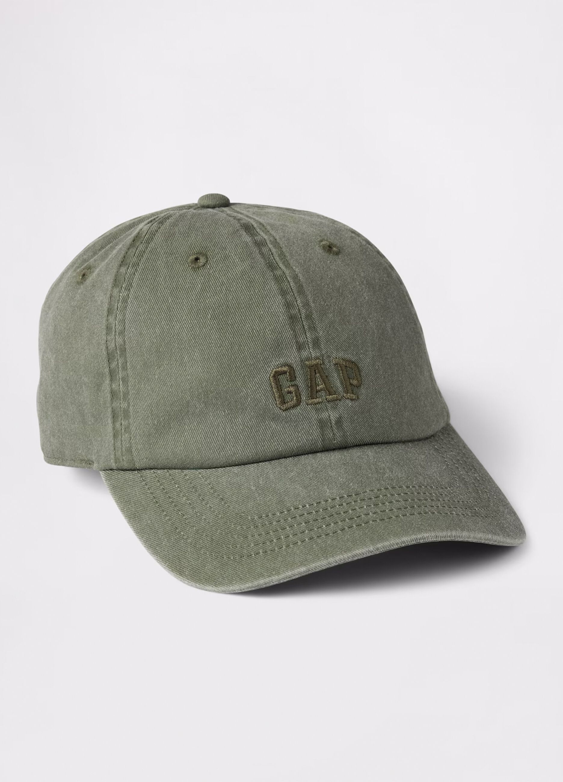 Cappello da baseball beige in cotone