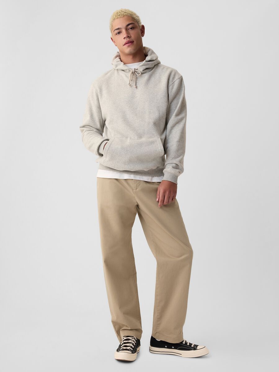 Baggy-fit trousers in stretch cotton Man_0