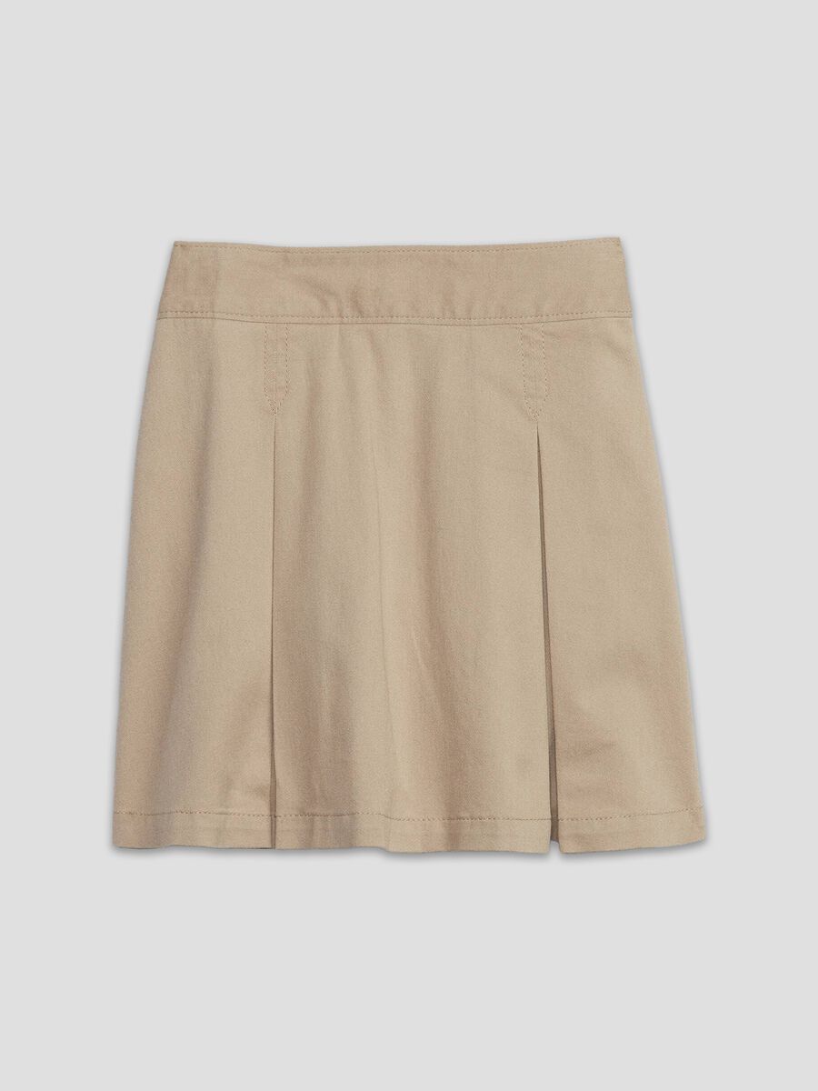 Stretch cotton skirt with darts Girl_1