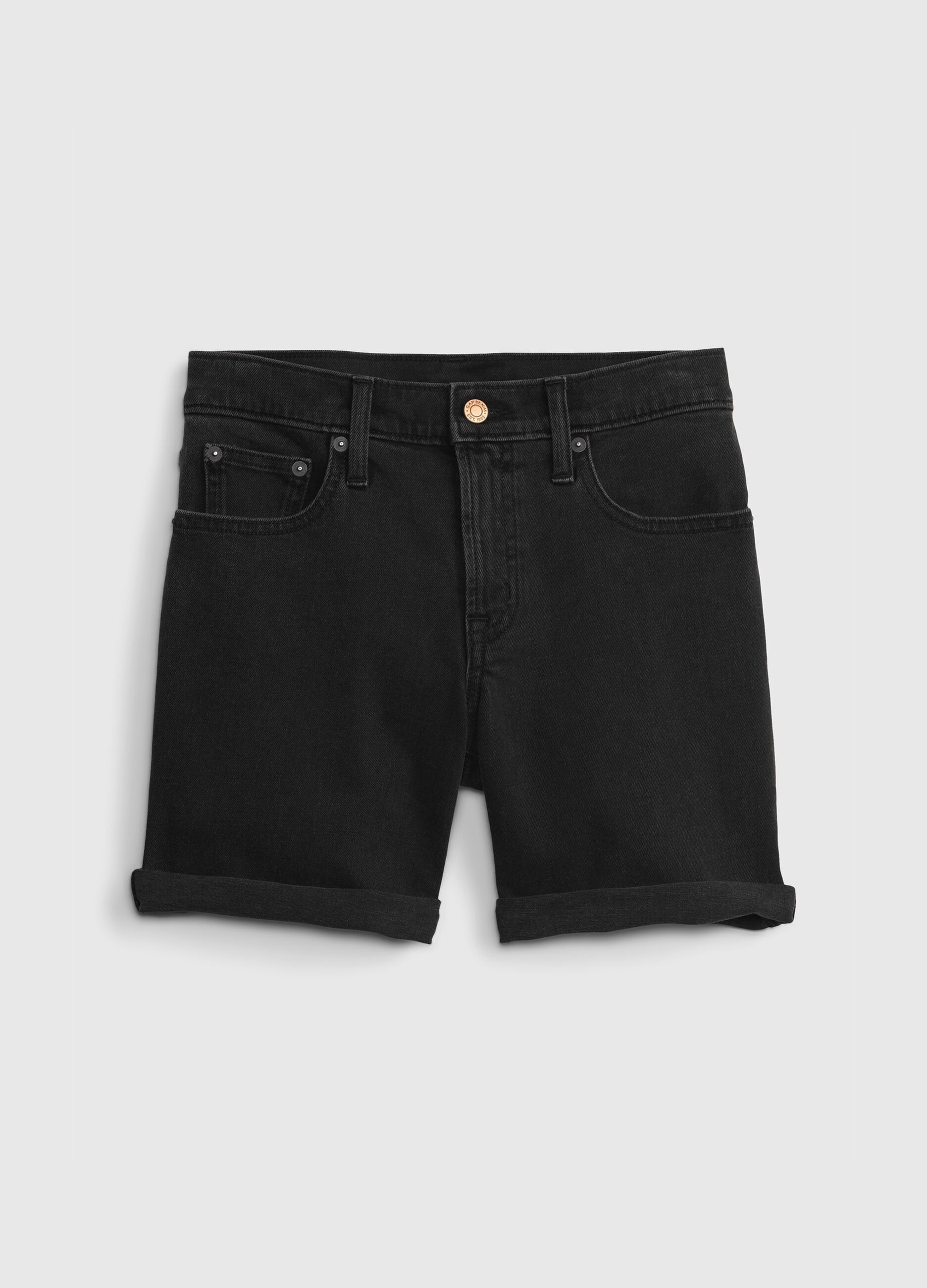 Shorts girlfriend in denim stretch_3