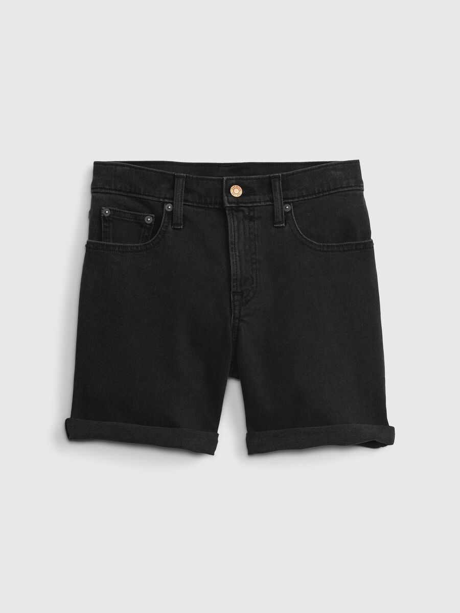Stretch denim girlfriend shorts Woman_3