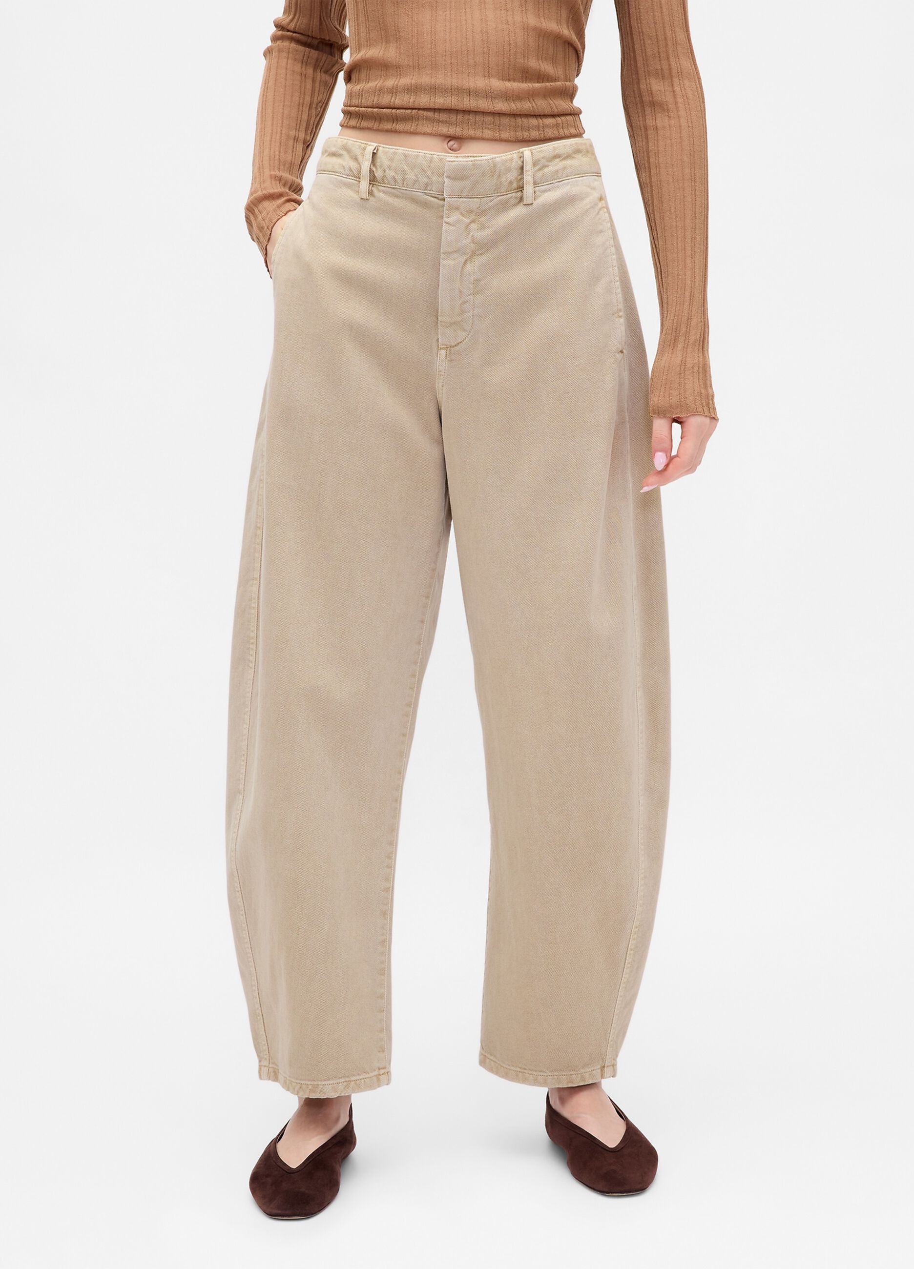 Beige Cotton Trousers