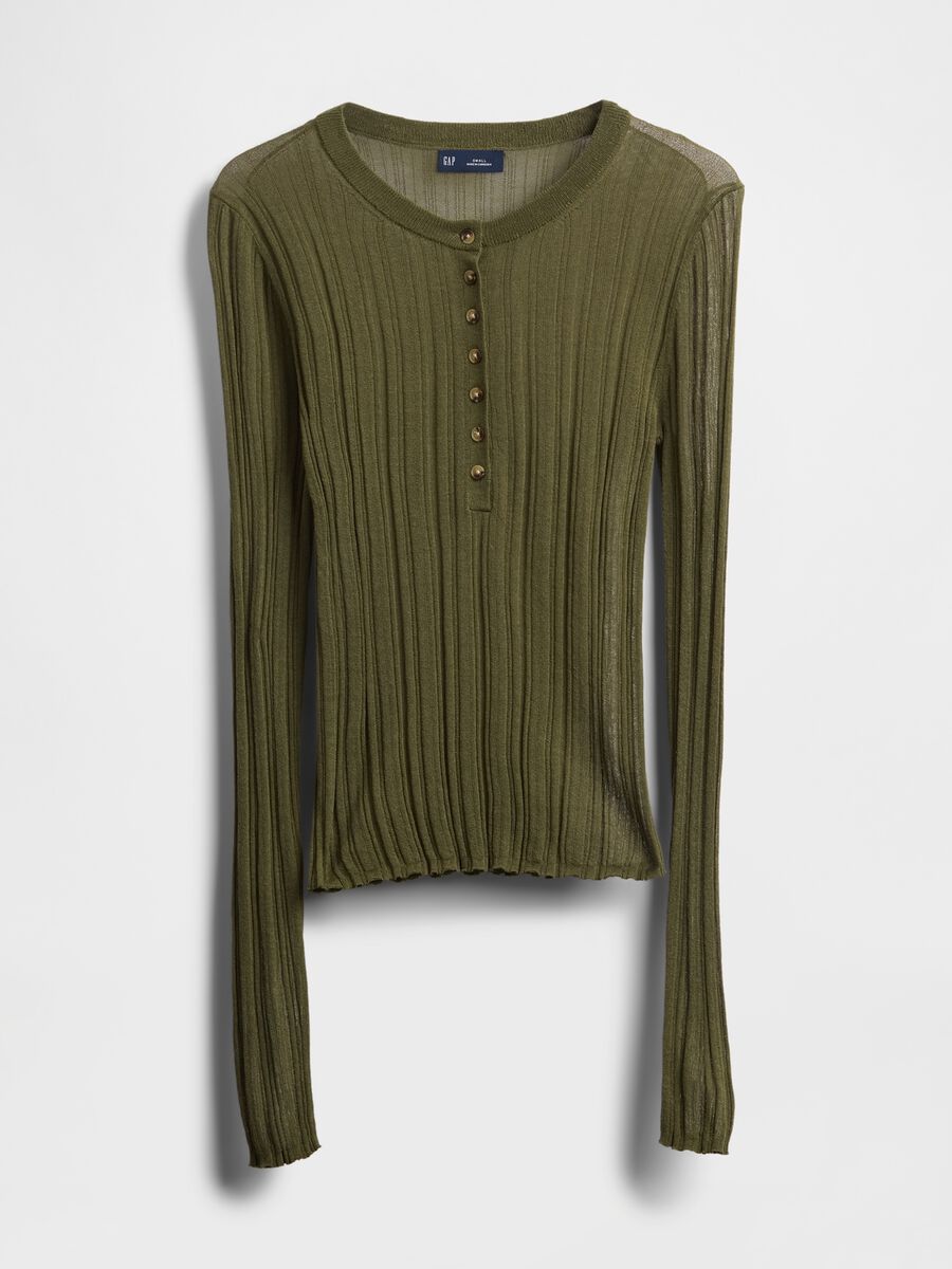 Light green pullover in acrylic and polyamide blend Woman_3