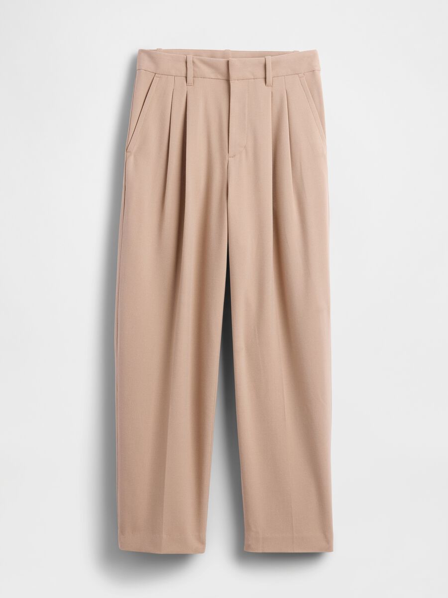Beige Stretch Trousers Woman_6